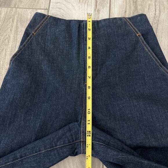 Scanlan Theodore Jeans Long Wide Leg Denim Women Size 4 High Waisted Blue Dark - Picture 11 of 15